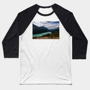 (Nearly) Clear Skies at Peyto Lake Baseball T-Shirt